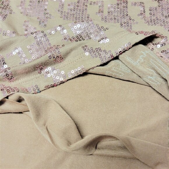 Sexy Strapless Light Taupe Glitter Dress  Size S - Picture 8 of 12